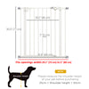 30 Inch Tall Pet Gate with Door Dog Gate and Barrier Indoor for Stairs, Pressure-Mounted Safety Gate, White