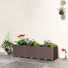 Plastic Raised Garden Bed with Legs, Self Watering Elevated Planter Boxes with Drainage Holes and Plugs