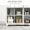 Modern Sideboard, Buffet Cabinet with Storage Cabinets, Drawers and Adjustable Shelves for Living Room