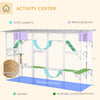 Large Outdoor Catio with Condos, Platforms, Doors, Ladders, Weather-Resistant Roof, White