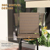 Outdoor Bar Stools Set of 2, 360° Swivel Bar Height Chairs, 26.8