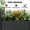 Vinyl Raised Garden Bed Kit, 3-Tier Elevated Garden Box with Open Bottom, DIY Assembly, Grey Wood Effect