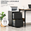 File Cabinet, Vertical Filing Cabinet with Adjustable Partition for A4 Letter Size, Lockable for Office, White