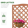 Wood Planter with Trellis for Vine Climbing, Raised Garden Bed to Grow Vegetables for Backyard, 28