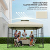 10' x 10' Gazebo Canopy Replacement Cover, 2-Tier Garden Gazebo Roof Replacement, UPF30+, TOP COVER ONLY, Cream White