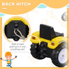 Ride on Tractor for Kids, Pedal Construction Car with Front Loader Digger for 3 Year Old, Yellow