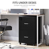 2 Drawer File Cabinet with Lock, Small Rolling Filing Cabinet for A4, Letter-Size Documents, Printer Stand for Home Office, 17