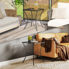 Square Garden Metal Bistro Table Outdoor Patio Coffee Side Desk 23.6