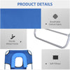 Outdoor Lounge Chair, Adjustable Folding Chaise Lounge with Face Cavity, Tanning Chair Sun Lounger Bed Recliner, Blue
