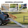 Foldable Dog Car Ramp, Dog Ramp with Anti-Slip Steps, Pet Stairs for Senior Pets to Access Cars and High Beds, Grey