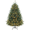 6ft Prelit Christmas Tree, Colorado Blue Spruce, Easy Plug, Hinged Xmas Tree with Warm White & Multi-Colour LEDs