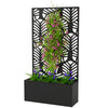 Metal Garden Bed with Trellis for Climbing Plants, Freestanding or Wall Mounted Flower Bed for Garden, Patio, Balcony