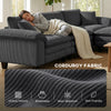 Sectional Sofa, L Shaped Sofa with Deep Seat, Movable Ottoman and Pillow-top Armrests