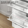 3 Flip Drawer Shoe Cabinet, Marble-Effect Narrow Shoe Storage Cabinet with Top Drawer and Adjustable Shelves, White