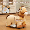 Qaba 6V Ride on Unicorn, Battery Powered Kids Riding Pony with Music Forward, Aged 18-36 Months, White
