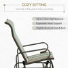 Patio Glider with Breathable Mesh Fabric, Outdoor Glider Chair, Garden Rocking Gliding Seat for Patio, Yard, Porch, Sand