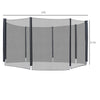 Soozier 12FT Trampoline Net Enclosure Trampolining Bounce Safety Accessories w/ 8 Poles Net Enclosure Only, Black