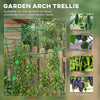 Arched Garden Trellis w/ Climbing Net Metal Cucumber Plant Trellis A-Frame for Climbing Plants 57