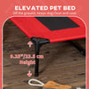 Elevated Pet Bed Dog Cot Portable Outdoor&Indoor Cot Tent Canopy Shelter Instant Red