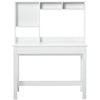 Computer Desk with Hutch, Home Office Table with Storage Shelves and Open Compartments for Writing, Work, White