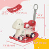 Qaba 4 in 1 Kids Rocking Horse w/ Detachable Balance Board & Push Handel
