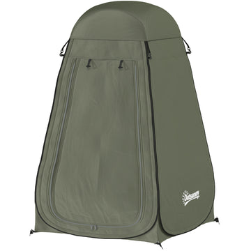 Pop Up Shower Tent, Portable Privacy Room for Outdoor Changing, Dressing, Fishing Storage with Carrying Bag, Green