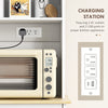 Kitchen Cabinet with Charging Station, 2 Tilt Out Cabinets, Microwave Stand, Freestanding Kitchen Pantry Cabinet