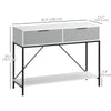 Modern Console Table with 2 Drawers, 2 Tier Entryway Table with storage Shelf, Narrow Sofa Table for Living Room, Hallway, White