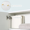 Bathroom Storage Cabinet with Mirror, Wall Mounted Medicine Cabinet with 3 Open Shelves and 2-tier Cupboard