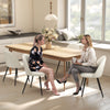 Set of 4 Modern Dining Chairs, Velvet Upholstered Kitchen Chairs with Steel Legs for Living Room