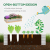 Raised Garden Flower Bed Kit with Greenhouse, Wooden Cold Frame Planter with Open Roofs, 48
