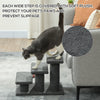 3 Tier Pet Stairs Dog Cat Step Scratch Post Furniture, Dark Grey
