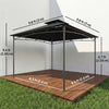 10' x 10' Gazebo, Soft Top Outdoor Gazebo with 2-Tier Roof, Metal Frame, Black