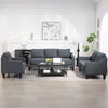 Loveseat Sofa, Modern Couch with Pocket Spring, Linen Upholstered, Thick Padded, Charcoal Grey