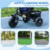 Qaba 6 in 1 Tricycle for Toddler 1-5 Years with Parent-Push Handle, Dark Blue