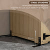 Wooden Outdoor Storage Cabinet Garden Shed with Waterproof Asphalt Roof and Lockable Doors, Natural