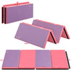 Soozier 4'x6'x2'' Folding Gymnastics Tumbling Mat, Exercise Mat with Carrying Handles for Yoga, MMA, Martial Arts, Stretching, Core Workouts