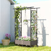 Raised Garden Bed with Arch Trellis, Raised Bed for Garden on Wheels with Side Trellis for Climbing Plants, Flowers