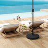 Patio Umbrella Base Holder, Heavy Duty Outdoor Umbrella Stand Base, Sand/Water Filled, Φ22
