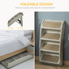 4-Level Portable Pet Stairs, Foldable Dog Ramp, Lightweight Cat Steps, with Nonslip Soft Mats, for High Bed, Sofa, Up to 44 lbs, Dark Brown