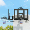 Soozier Wall Mounted Basketball Hoop, Basketball Goal Combo Kit with 43