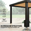 Aluminum Outdoor Dining Table for 6, Patio Rectangular Table, 47.2