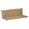 Porch Swing Cushion Garden Bench Cushion with Backrest, Non-Slip 3-Seater Soft Pad, 59.1