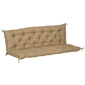 Porch Swing Cushion Garden Bench Cushion with Backrest, Non-Slip 3-Seater Soft Pad, 59.1