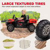12V Ride on Car with Electric Bucket, Two-Seater, Shovel, Remote Control, Spring Suspension, Horn, Music