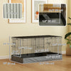 Guinea Pig Cage with Removable Top, 2 Separate Area, Waterproof Bottom Liner, Ramp, Perch, for Rabbits, Hedgehogs