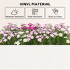 Vinyl Raised Garden Bed Kit, 2 x 2 x 1ft Modular Elevated Garden Box with Slotting Legs and Open Bottom, White
