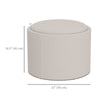 Round Coffee Table, End Table with Hidden Storage and Tray Top, Linen Upholstered Footrest for Living Room