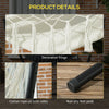 Patio Hammock Chair with Stand, Outdoor Hammock Swing Hanging Lounge Chair with Side Pocket and Headrest, Cream