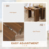 Extendable Dining Table, Expandable Kitchen Table for Small Spaces, Seats up to 6 People, Dark, Light Brown
